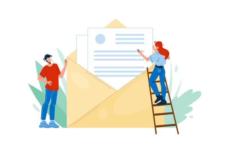 people-opening-and-reading-email-message-vector