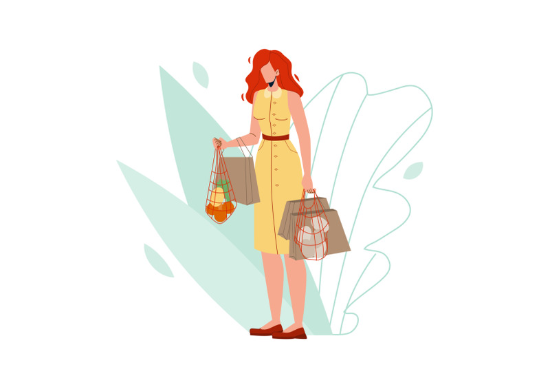 woman-holding-recycling-shopping-packages-vector