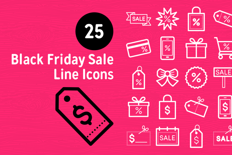25-black-friday-sale-line-icons