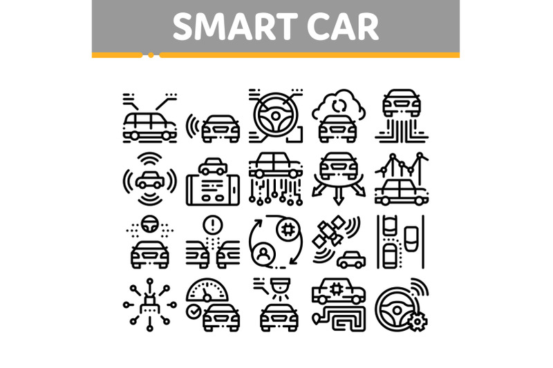 smart-car-technology-collection-icons-set-vector