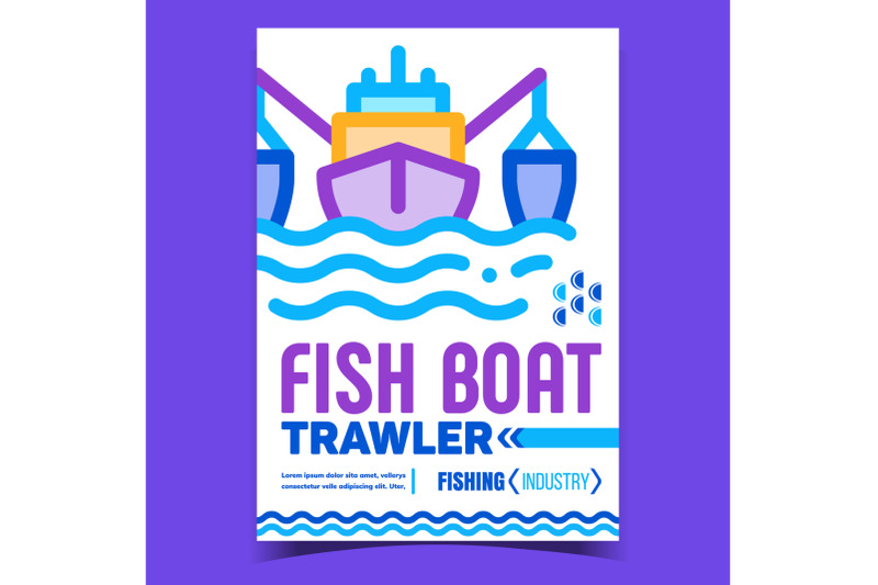 fish-boat-trawler-creative-advertise-poster-vector