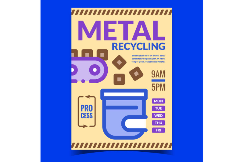 metal-recycling-creative-advertise-banner-vector