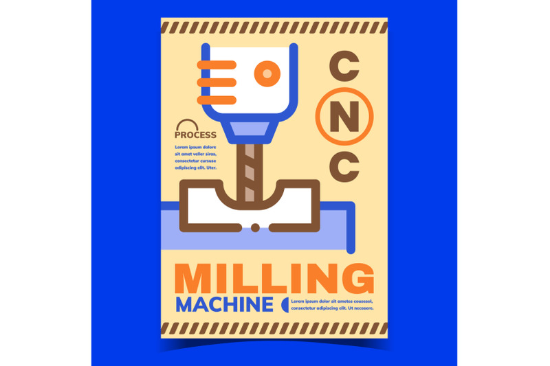 milling-machine-creative-advertise-poster-vector