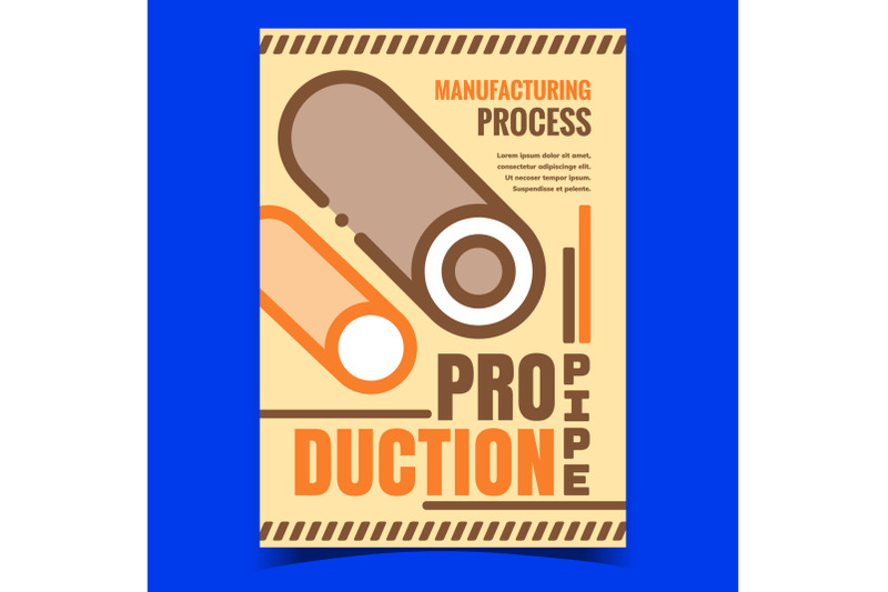 pipe-production-creative-advertise-banner-vector