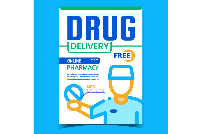 drug-delivery-creative-advertising-banner-vector