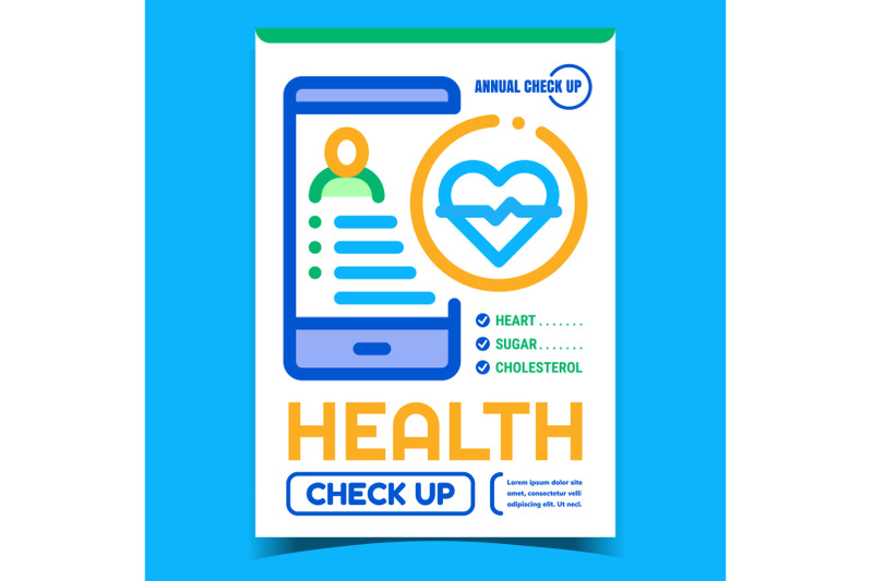 health-check-up-creative-advertising-poster-vector