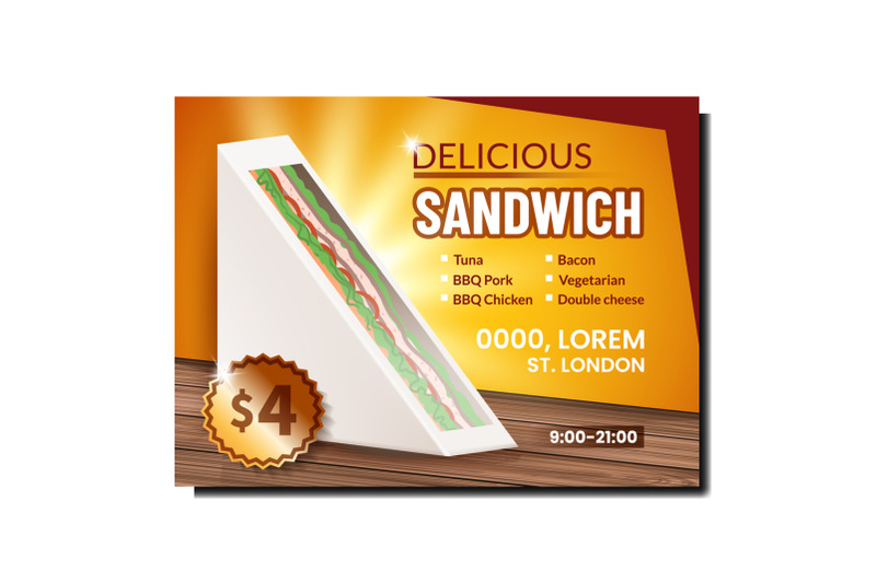 sandwich-carton-package-promotional-poster-vector