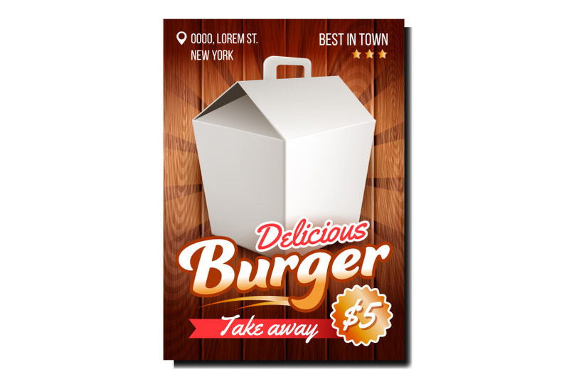 burger-delicious-food-promotional-banner-vector