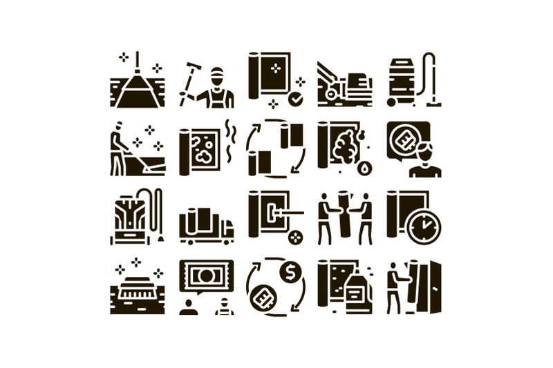 carpet-cleaning-washing-service-icons-set-vector