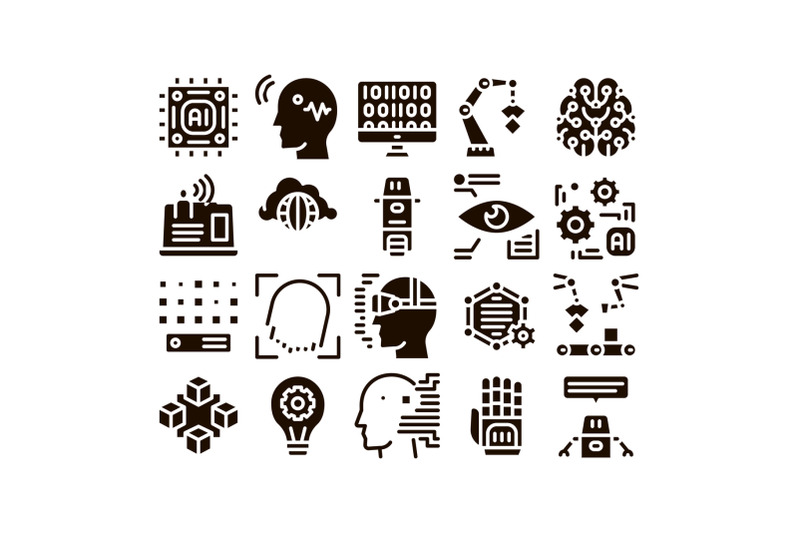 artificial-intelligence-vector-thin-icons-set