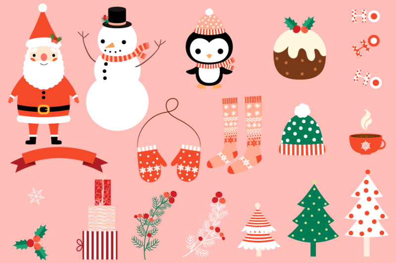 cute-christmas-clipart-set-santa-clipart-snowman-christmas-trees-penguin-stockings