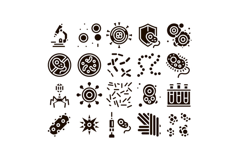 pathogen-elements-vector-sign-icons-set