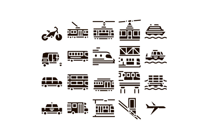 public-transport-vector-line-icons-set