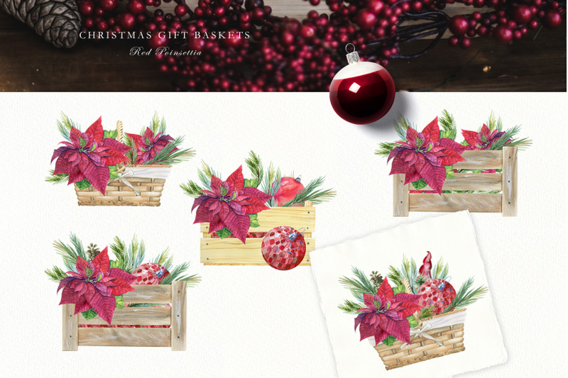 watercolor-christmas-clip-art-red-poinsettia-winter-clipart