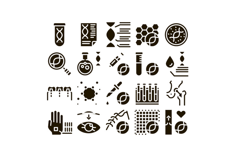 biomaterials-collection-elements-vector-icons-set