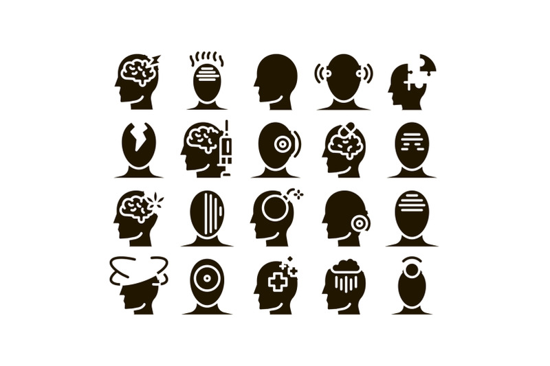 headache-collection-elements-vector-icons-set