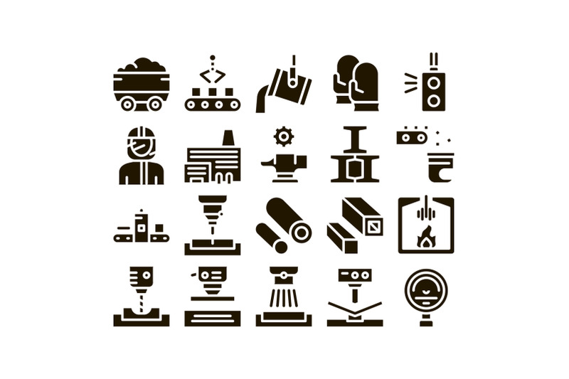 metallurgical-collection-elements-icons-set-vector