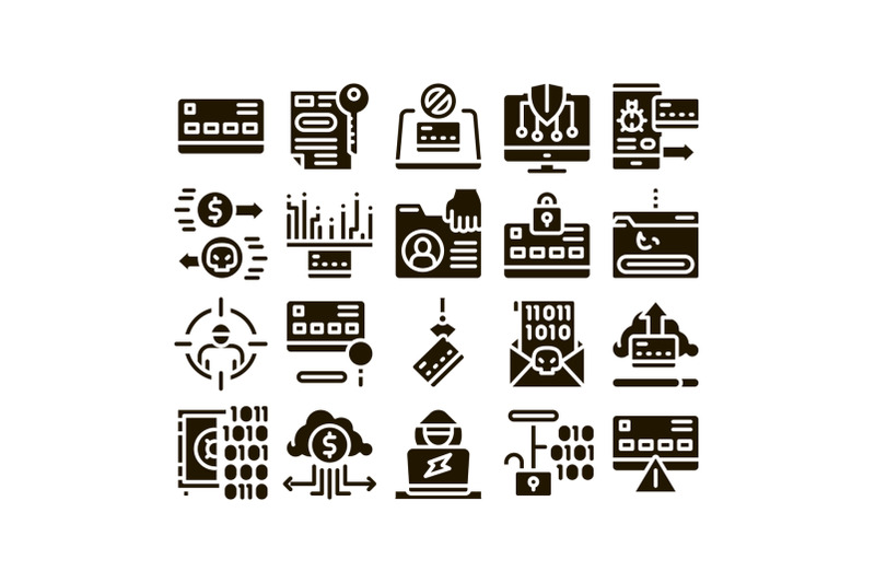 carder-hacker-collection-elements-icons-set-vector