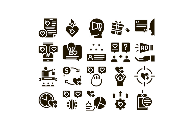 ambassador-creative-glyph-set-vector