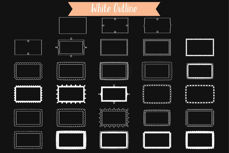 white-rectangular-frames-hand-drawn-oblong-border-amp-decorative-label