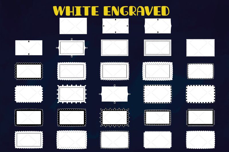white-rectangular-frames-hand-drawn-oblong-border-amp-decorative-label