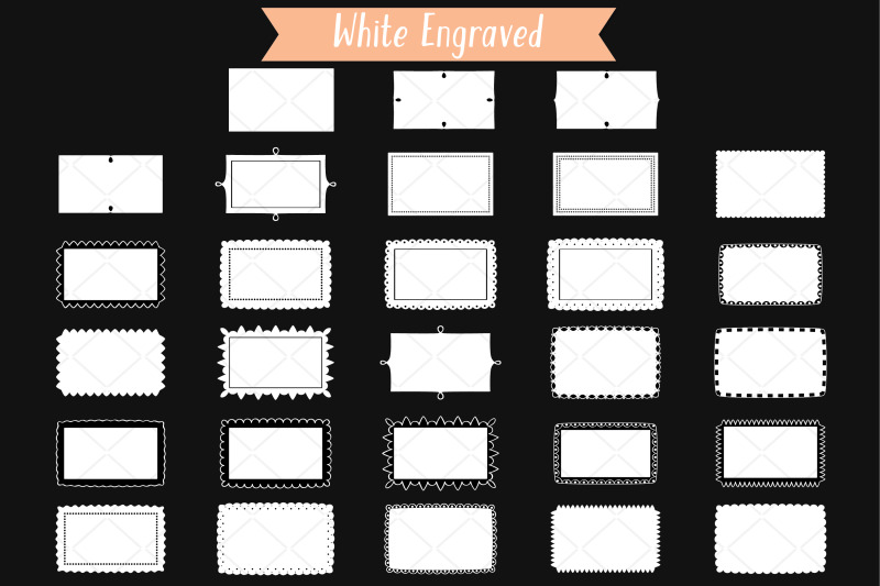 white-rectangular-frames-hand-drawn-oblong-border-amp-decorative-label