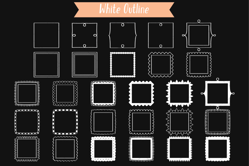 white-square-frames-hand-drawn-border-amp-decorative-label