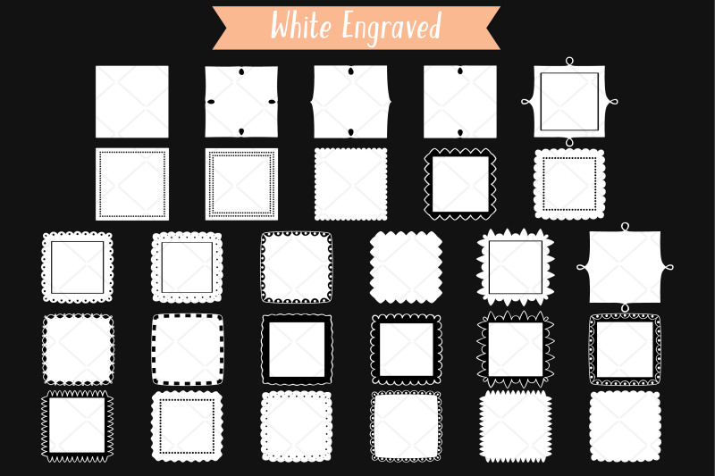 white-square-frames-hand-drawn-border-amp-decorative-label