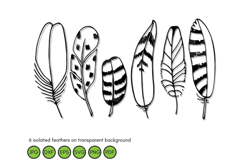 hand-drawn-boho-feathers-svg-set-elements-wreath-seamless