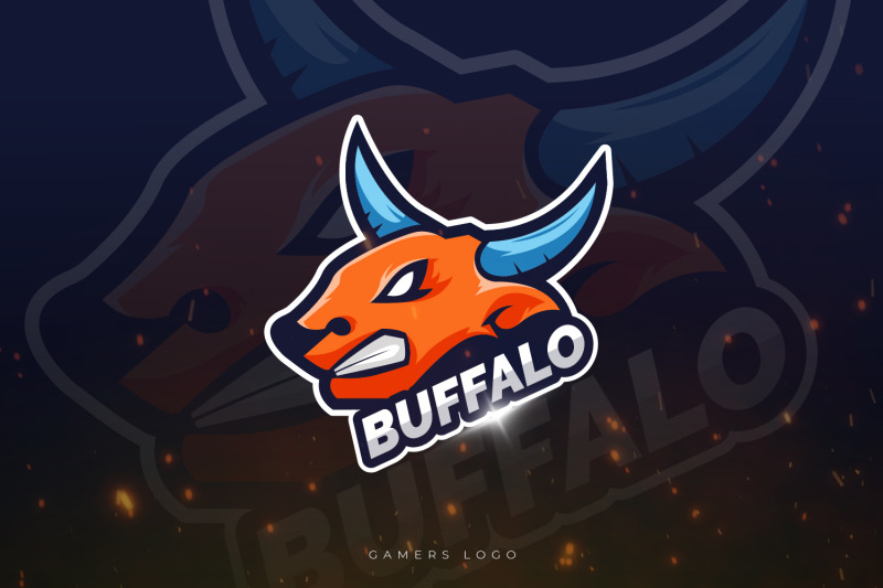 buffalo-mascot-and-esport-logo