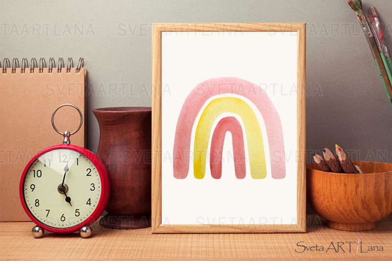 cute-watercolor-and-gold-rainbow
