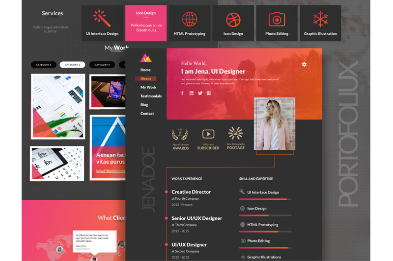 portfoliux-online-cv-template