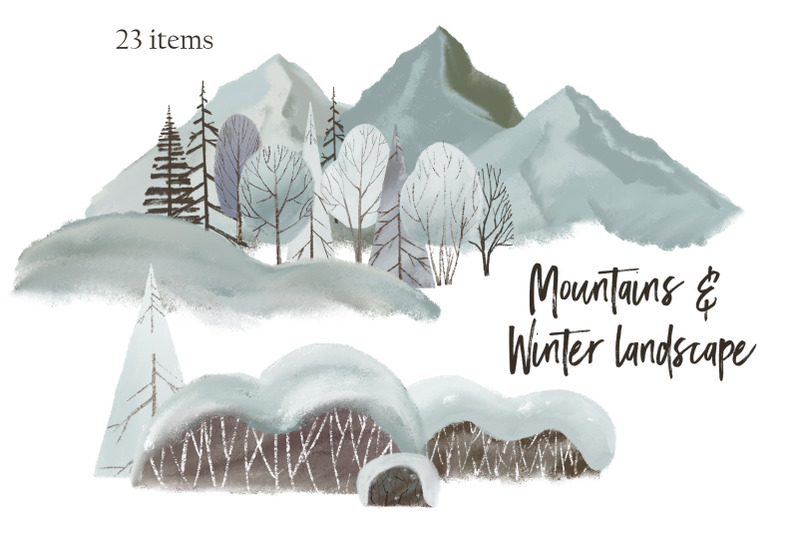 mountains-amp-winter-landscape-clipart