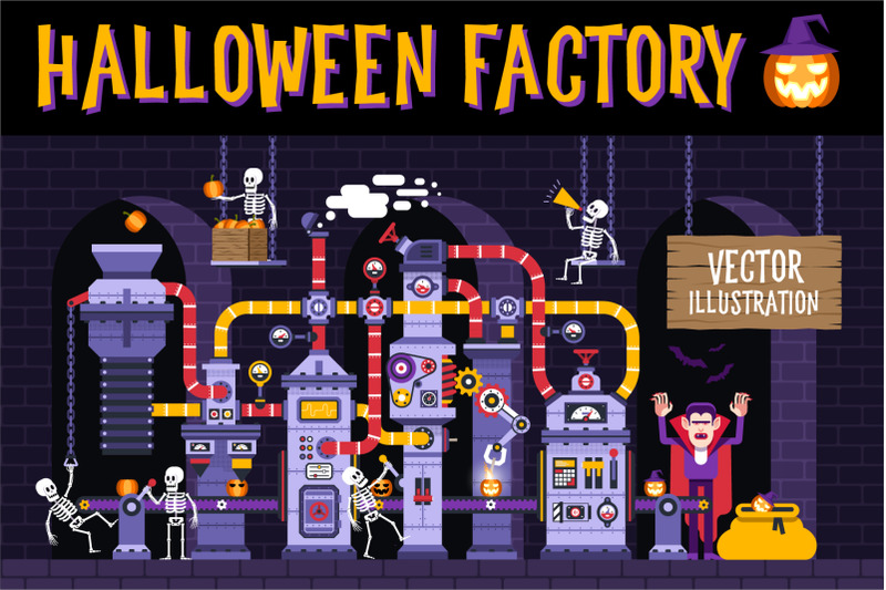 halloween-factory-illustration