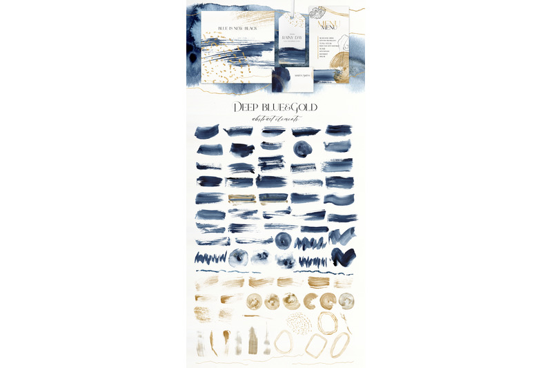 deep-blue-abstract-and-line-art-watercolor-set
