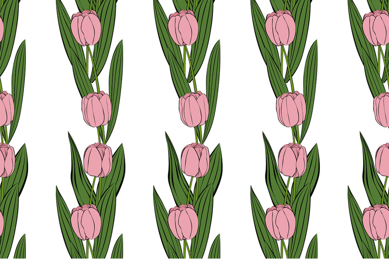 tulips-pattern-vector-tulips-flower-pattern-vector