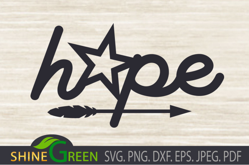 hope-christmas-svg-with-feather-arrow-dxf-eps-cut-file