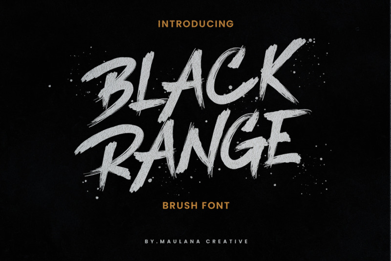 black-range-brush-font