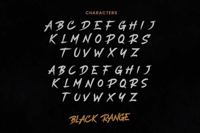 black-range-brush-font