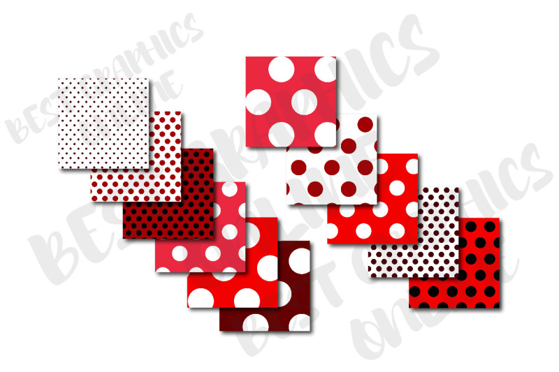 red-polka-dot-digital-background-papers