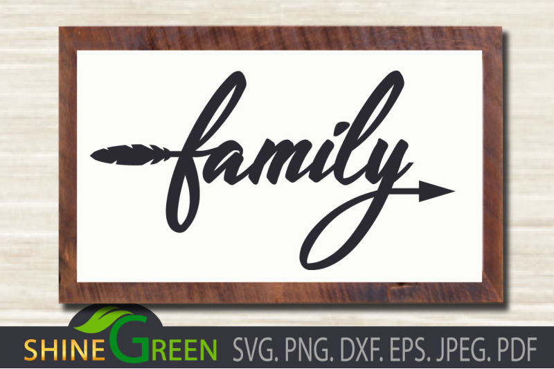 family-svg-with-feather-arrow-christmas-svg