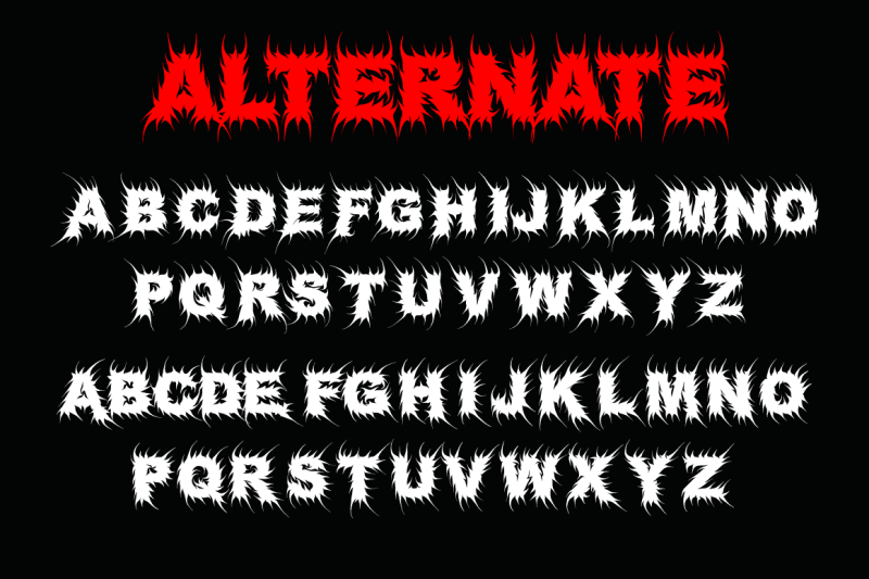 nightcrow-deathmetal-font