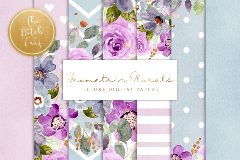 lavender-floral-geometric-patterns