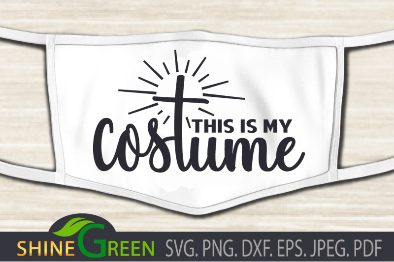 Christmas Mask SVG Cut File Jesus Cross Costume DXF File Include