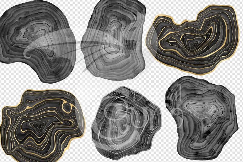 watercolor-black-agate-clip-art