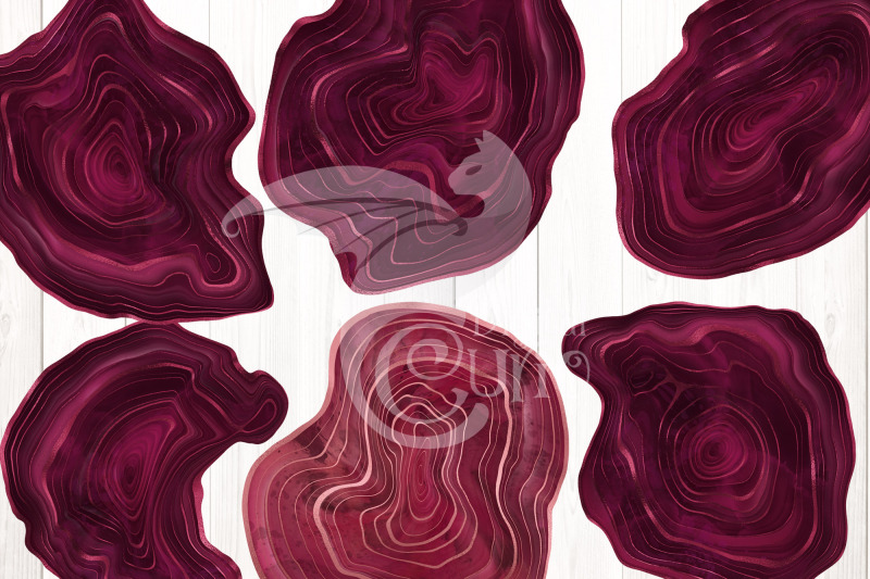 watercolor-burgundy-agate-clip-art