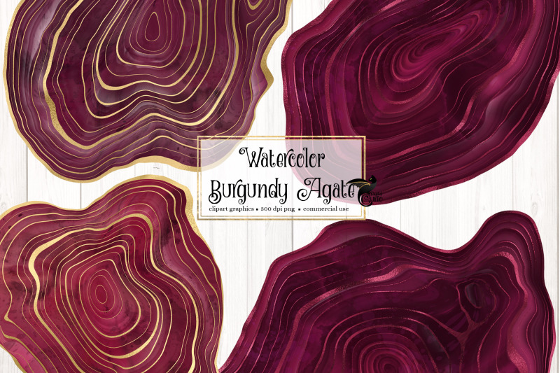 watercolor-burgundy-agate-clip-art