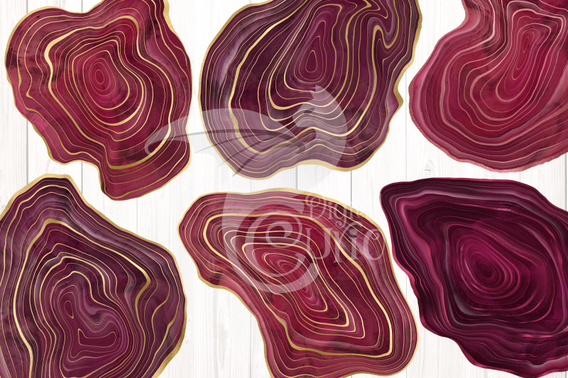 watercolor-burgundy-agate-clip-art