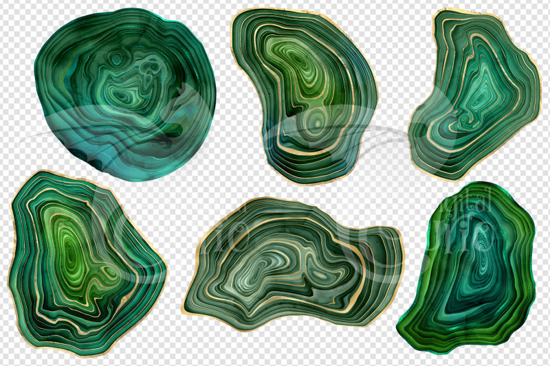 watercolor-emerald-agate-clip-art