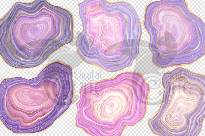 watercolor-lilac-agate-clip-art